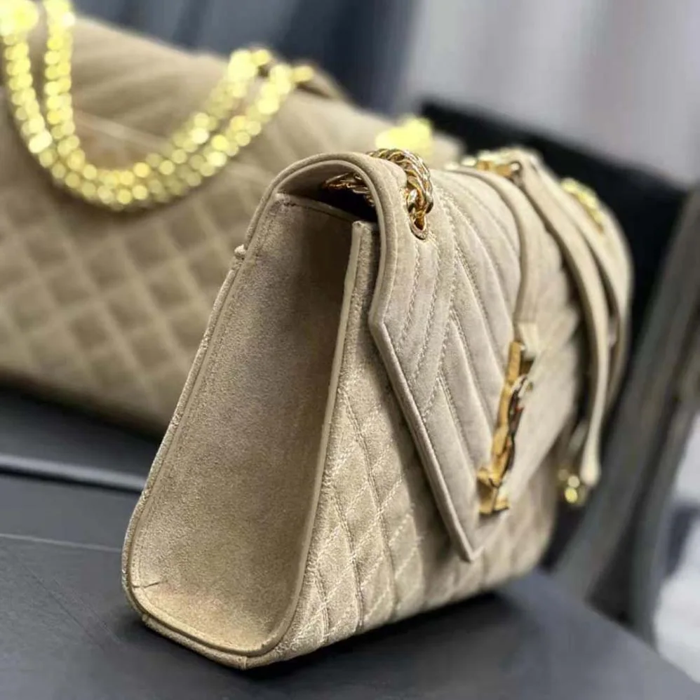 Saint Laurent YSL Envelope Medium Chain Bag in Mix Matelassé Corduroy for Women Saint Laurent YSL Envelope Medium Chain Bag in Mix Matelassé Corduroy for Women