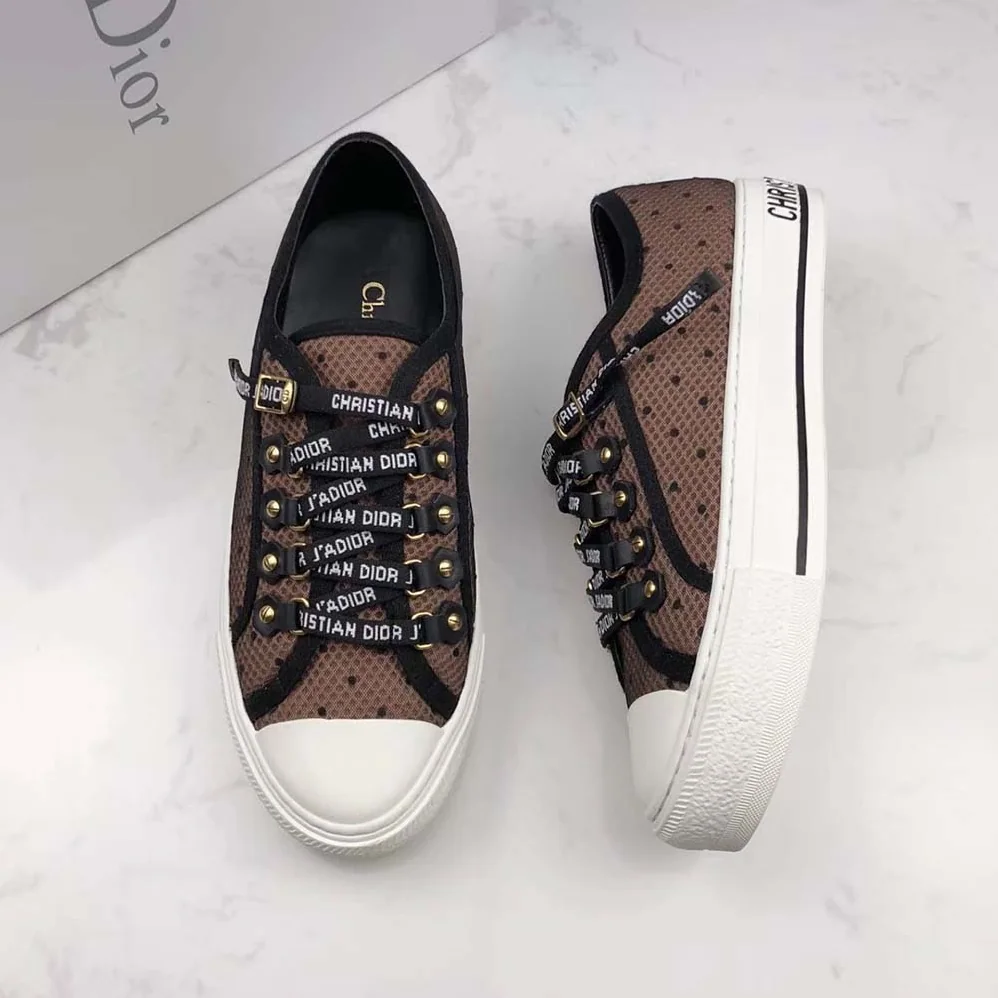 Dior Shoes Walkndior Plumetis Sneaker 5cm Heel for Women in Brown Dior Shoes Walkndior Plumetis Sneaker 5cm Heel for Women in Brown