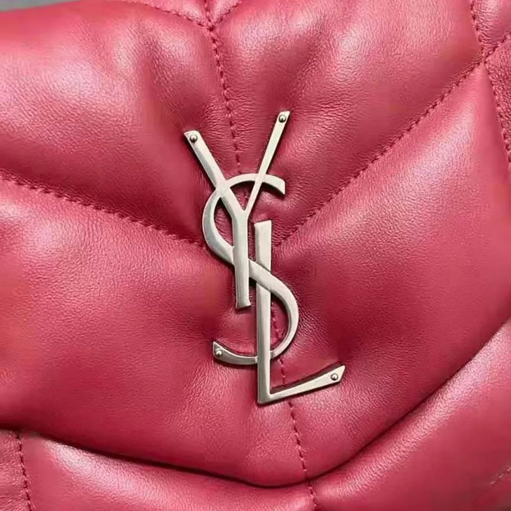 Saint Laurent YSL Puffer Small Bag in Quilted Lambskin for Women in Red Saint Laurent YSL Puffer Small Bag in Quilted Lambskin for Women in Red