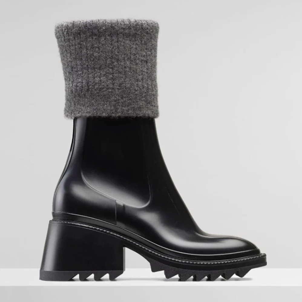 Chloe Betty Rain Boot in PVC for Women in Black