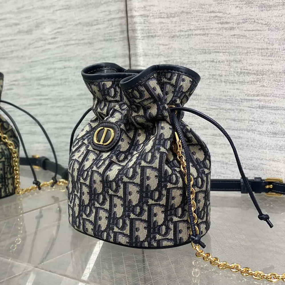 Dior 30 Montaigne Mini Bucket Bag with Drawstring for Women