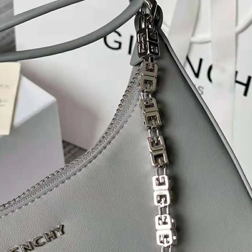 Givenchy Small Moon Cut Out Bag in Leather for Women in Silver