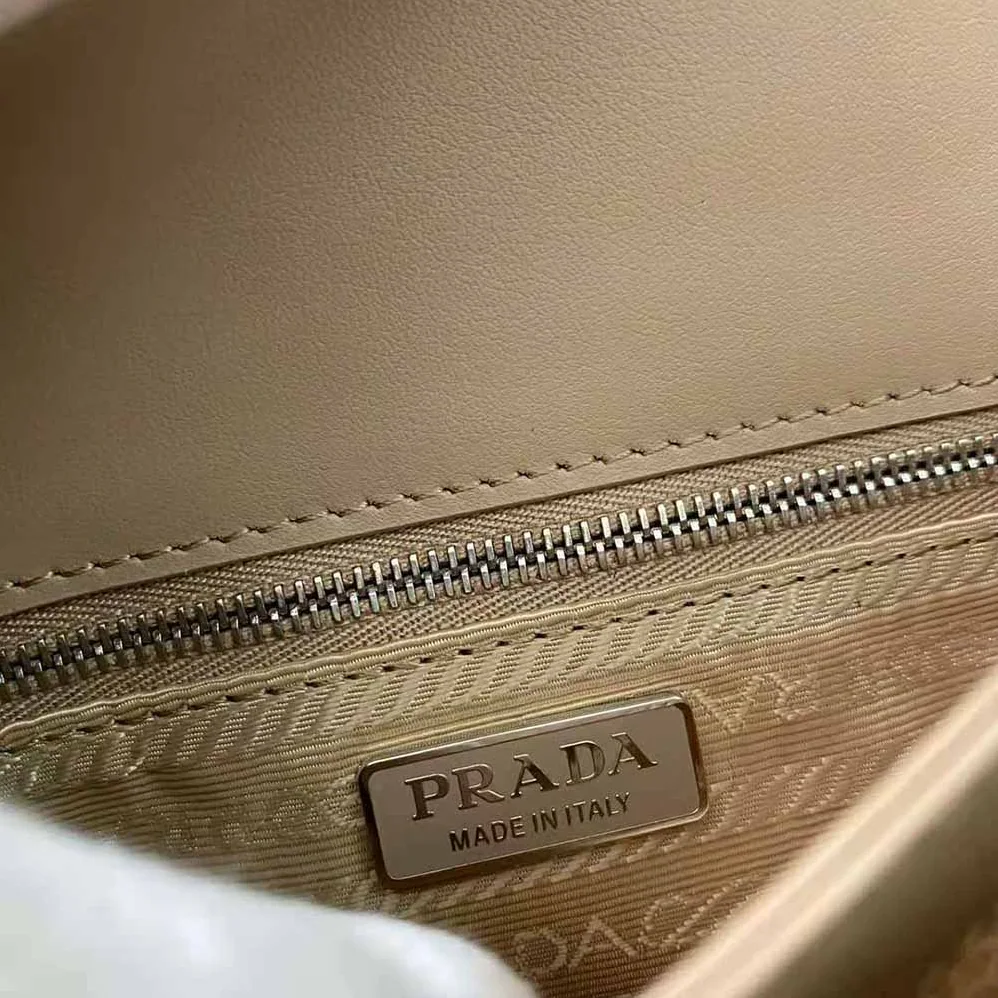 Prada Nylon and Saffiano Leather Shoulder Bag for Women in Pink
