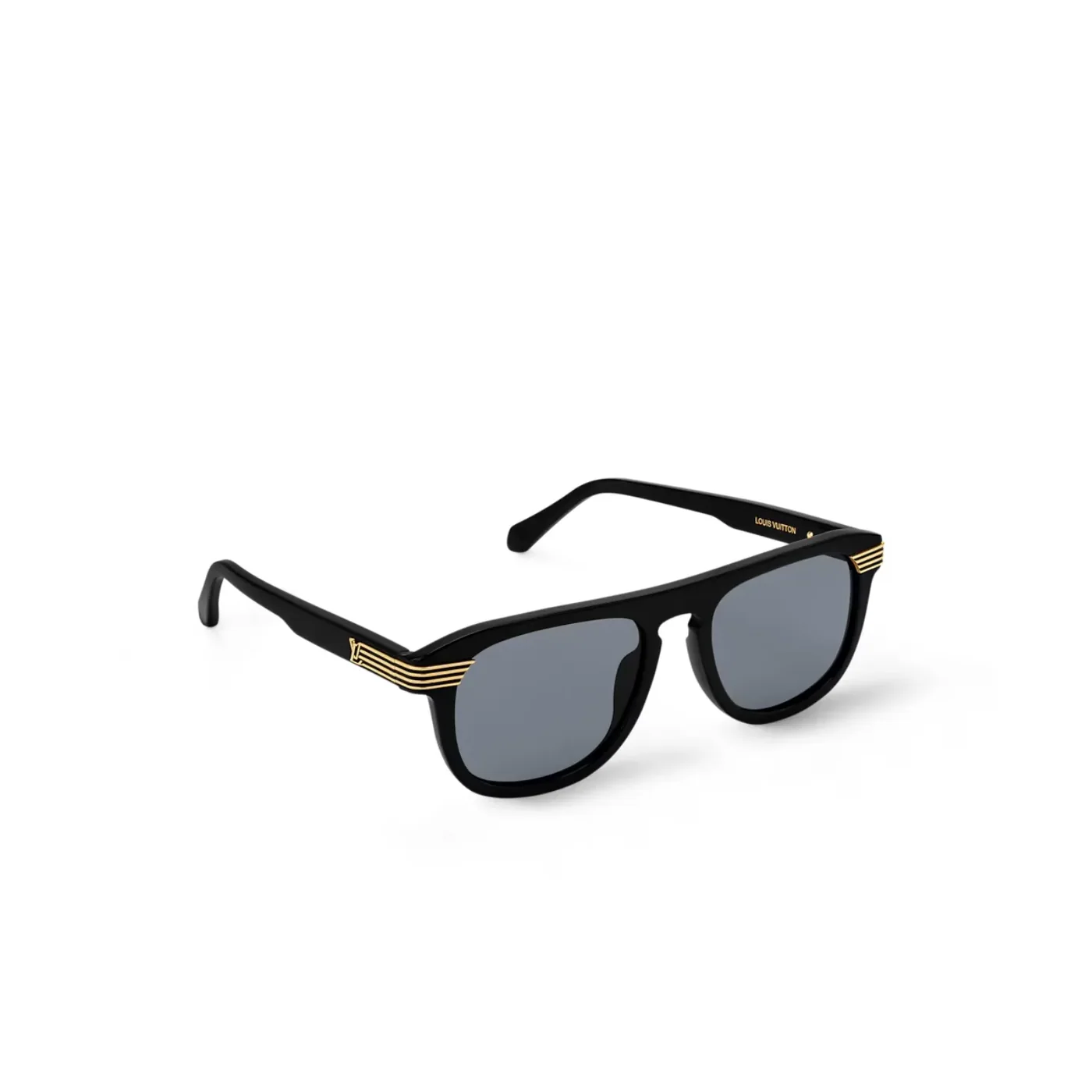 Louis Vuitton LV Slide Round Square Sunglasses Black