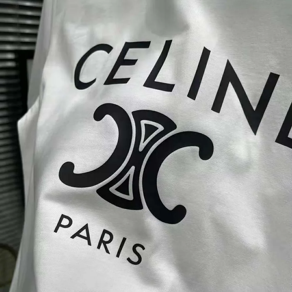 Celine T-shirt in Cotton Jersey for Women in White Celine T-shirt in Cotton Jersey for Women in White