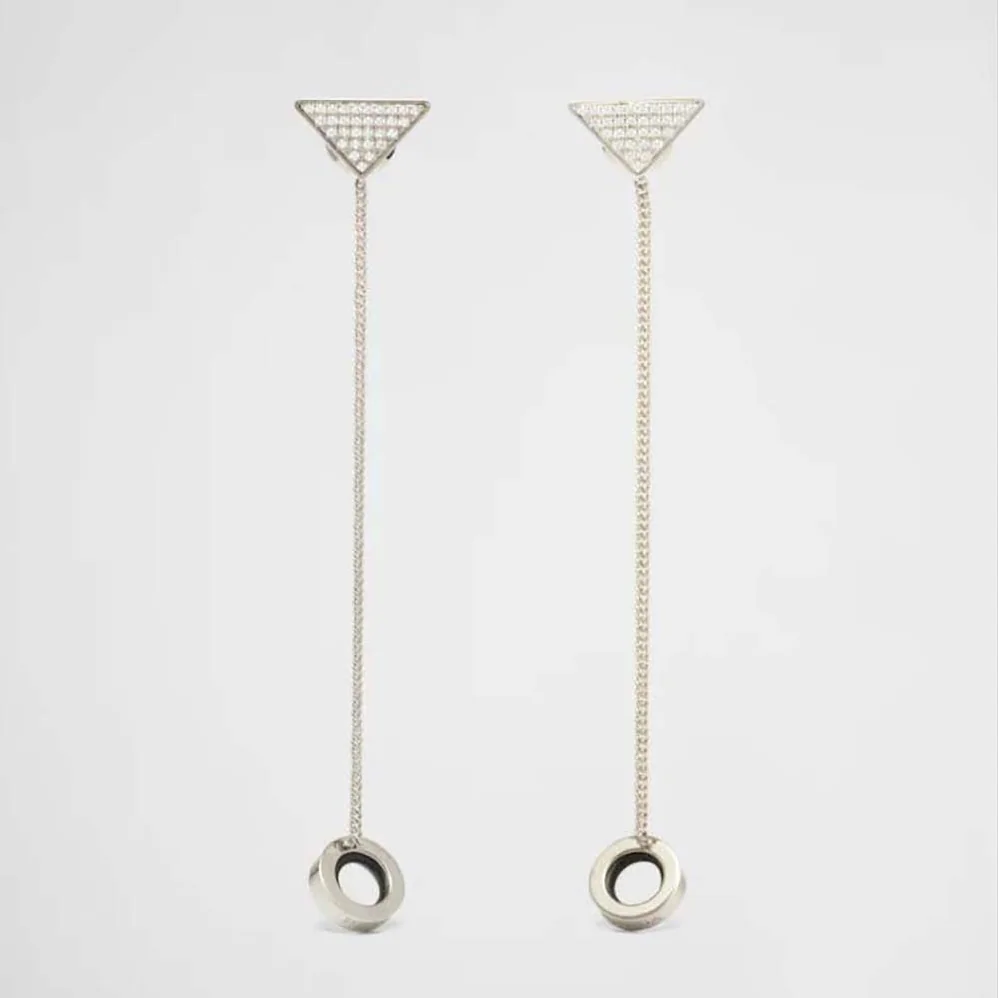Prada Crystal Logo Jewels AirPods Pendant Earrings for Women Prada Crystal Logo Jewels AirPods Pendant Earrings for Women