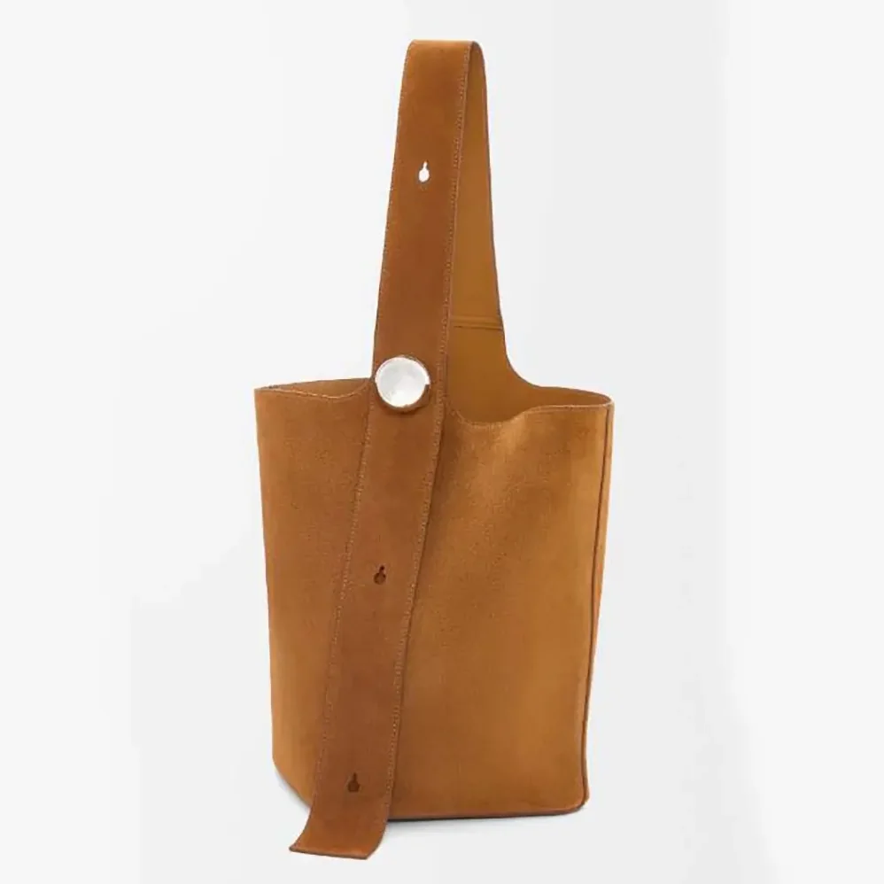 Loewe Large Pebble Bucket Bag in Suede Calfskin-BANBBBHX01 for Unisex Loewe Large Pebble Bucket Bag in Suede Calfskin-BANBBBHX01 for Unisex