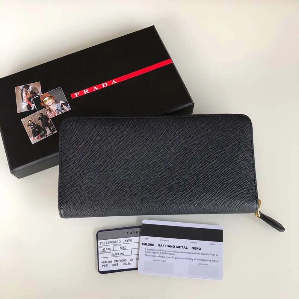 Prada Saffiano Leather Mini Shoulder Bag for Women in Black