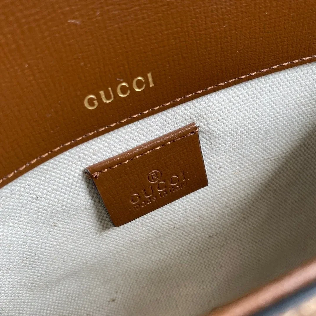Gucci Horsebit 1955 GG Mini Bag Brown