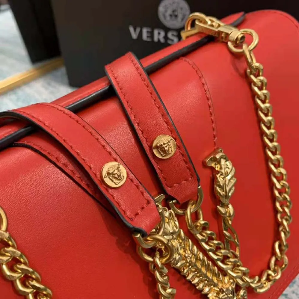 Versace Virtus Shoulder Bag for Women in Red Versace Virtus Shoulder Bag for Women in Red