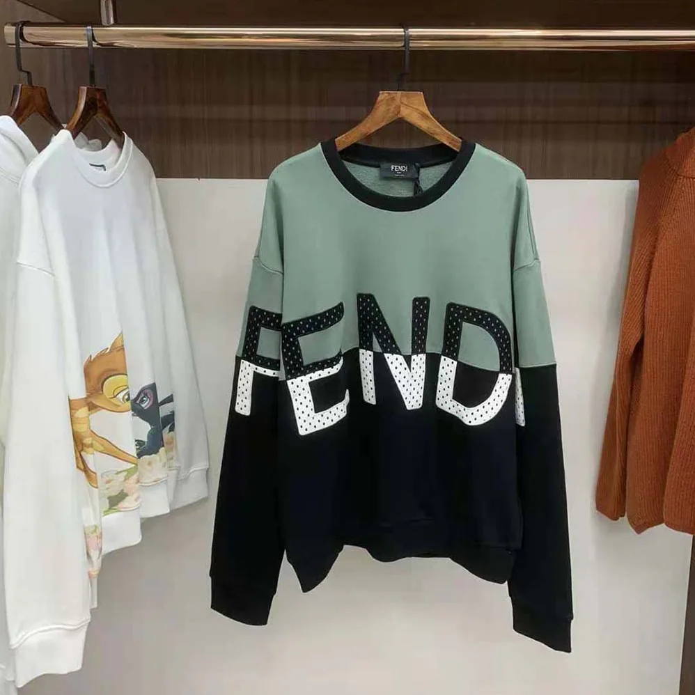 Fendi Long-sleeved Crew for Men in Neck Multicolor Cotton Sweatshirt Fendi Long-sleeved Crew for Men in Neck Multicolor Cotton Sweatshirt