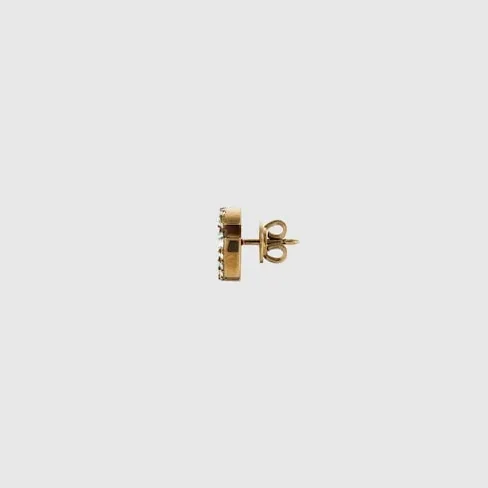 Gucci Marmont Crystal Earrings Antique Gold Hardware