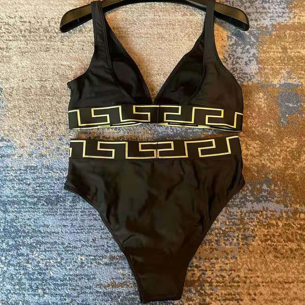 Versace Greca Border Triangle Bralette for Women Versace Greca Border Triangle Bralette for Women