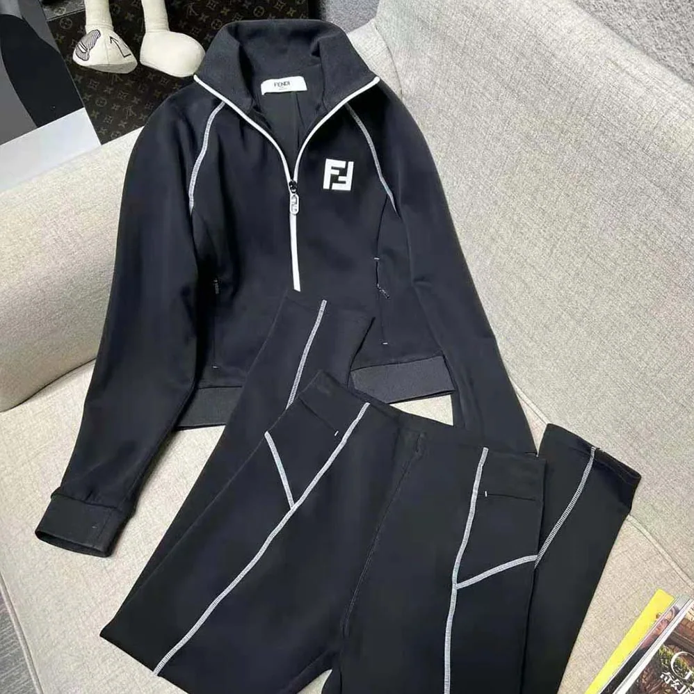 Fendi Tech Fabric Sweater Black Tech Fabric Sweater for Women