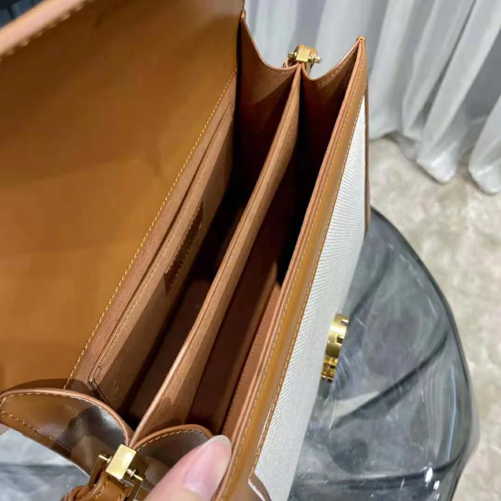 Saint Laurent YSL Cassandra Medium Top Handle Bag in Canvas and Smooth Leather for Women Saint Laurent YSL Cassandra Medium Top Handle Bag in Canvas and Smooth Leather for Women