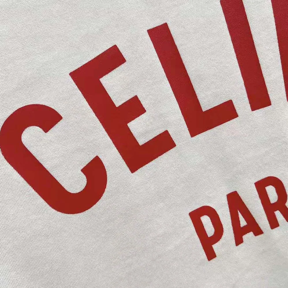 Celine Paris Boxy T-shirt in Cotton Jersey for Men in Red Celine Paris Boxy T-shirt in Cotton Jersey for Men in Red
