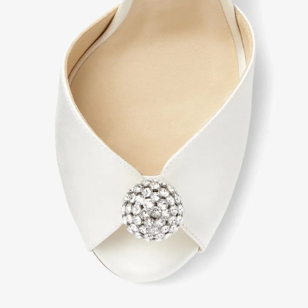Jimmy Choo Sacora 85 Ivory/Crystal SACORA85WCZ Jimmy Choo Sacora 85 Ivory/Crystal SACORA85WCZ