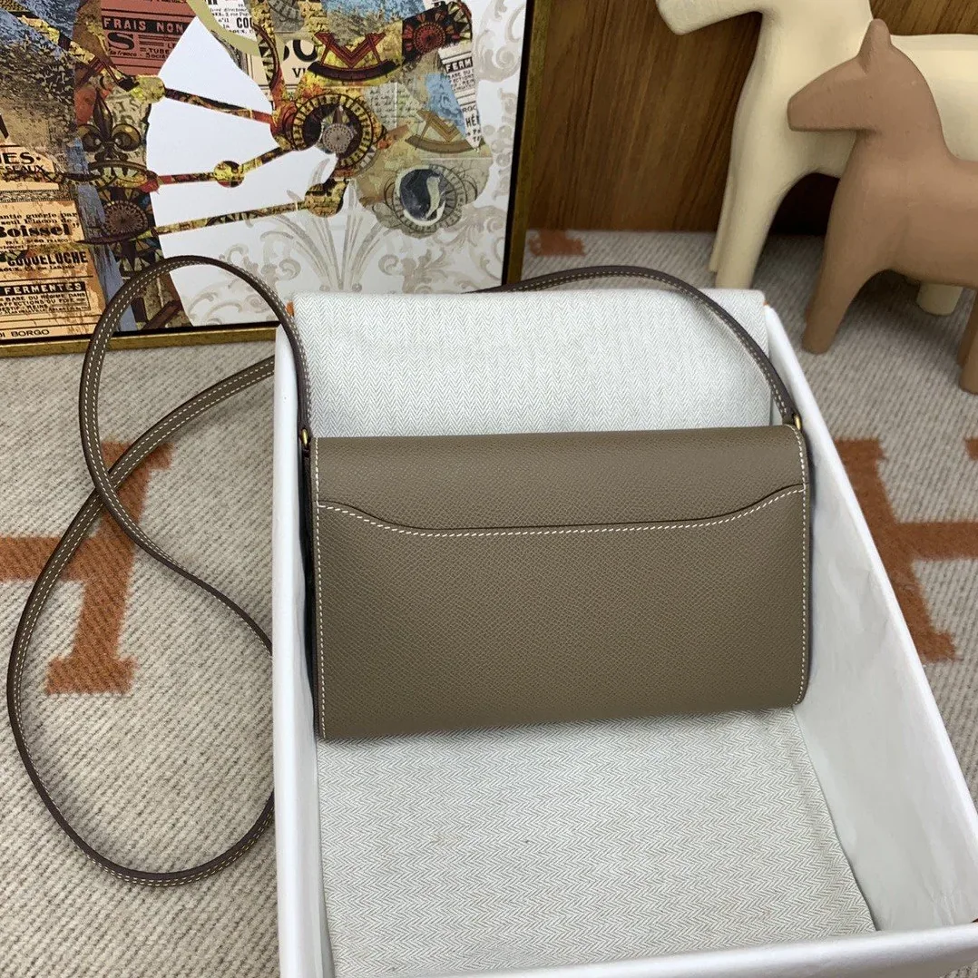 Hermes Constance Long Togo Wallet Brown, Gold Toned Hardware Bag
