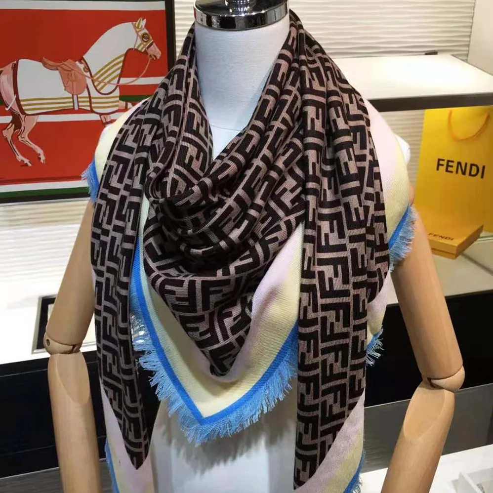 Fendi Foulard FF Multicolor Silk Foulard for Women Fendi Foulard FF Multicolor Silk Foulard for Women