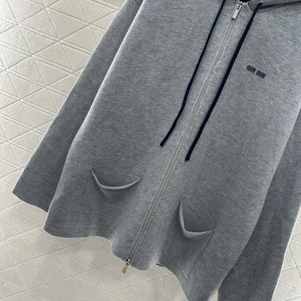 Miu Miu Cashmere Cardigan Hoodie for Women Miu Miu Cashmere Cardigan Hoodie for Women