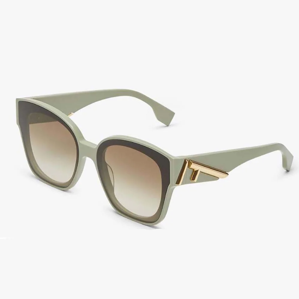 Fendi Square Fendi First Mint Green Acetate Sunglasses for Women Fendi Square Fendi First Mint Green Acetate Sunglasses for Women