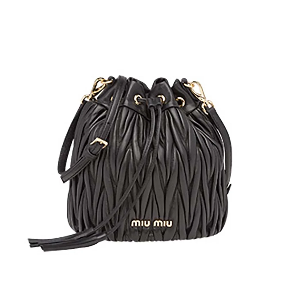 Miu Miu Matelasse Leather Bag for Women in Black