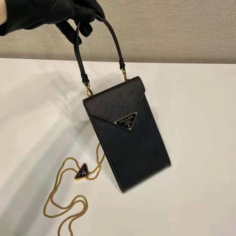 Prada Saffiano Leather Mini-Bag for Women in Black