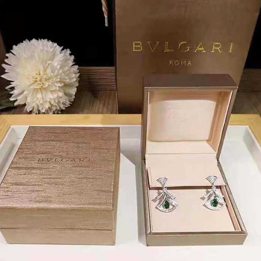Bvlgari Divas Dream 18 KT White Gold Openwork Earrings for Women