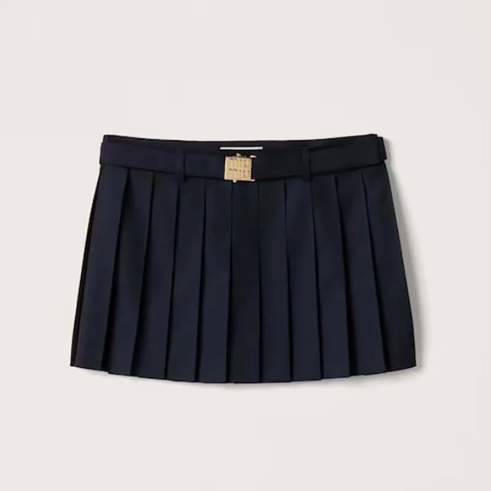 Miu Miu Pleated Batavia Miniskirt for Women