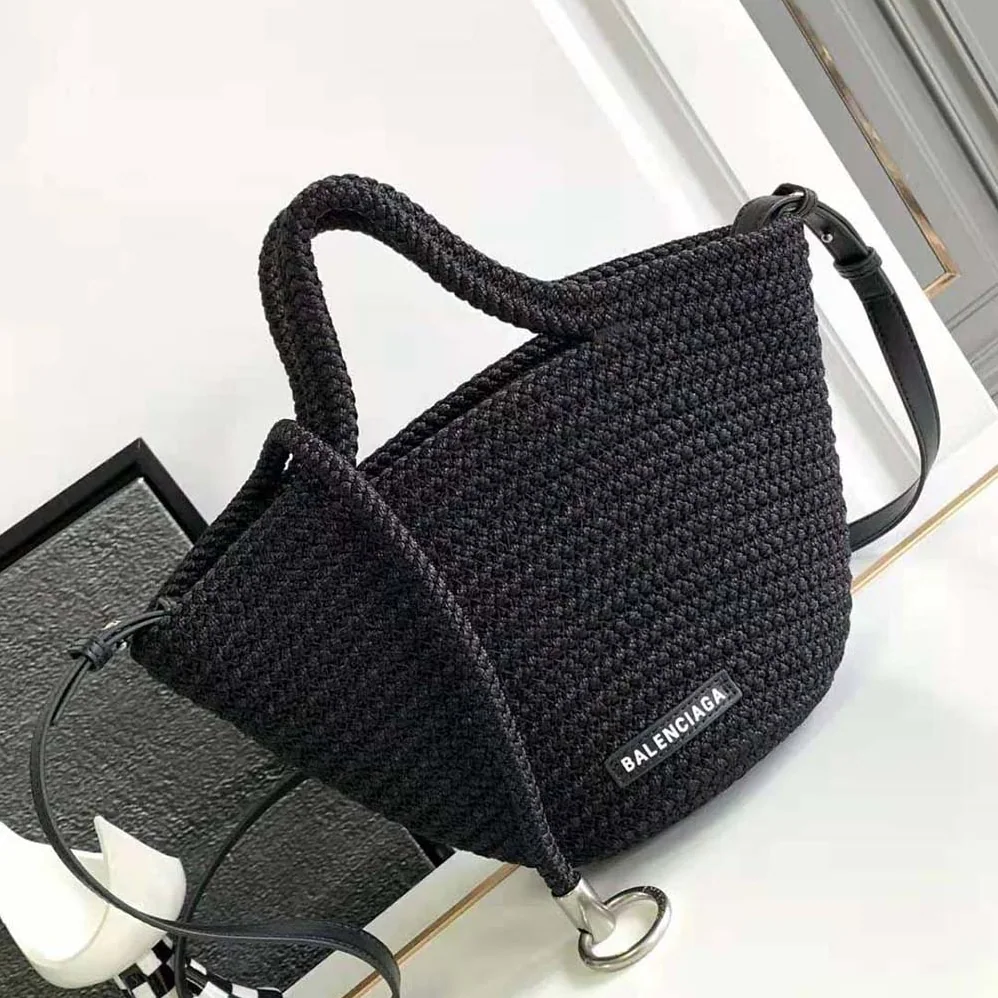 Balenciaga Ibiza Small Basket With Strap in Black for Women Balenciaga Ibiza Small Basket With Strap in Black for Women