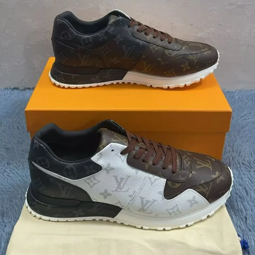 Louis Vuitton Run Away Sneaker Monogram Canvas Black in White/Brown Louis Vuitton Run Away Sneaker Monogram Canvas Black in White/Brown