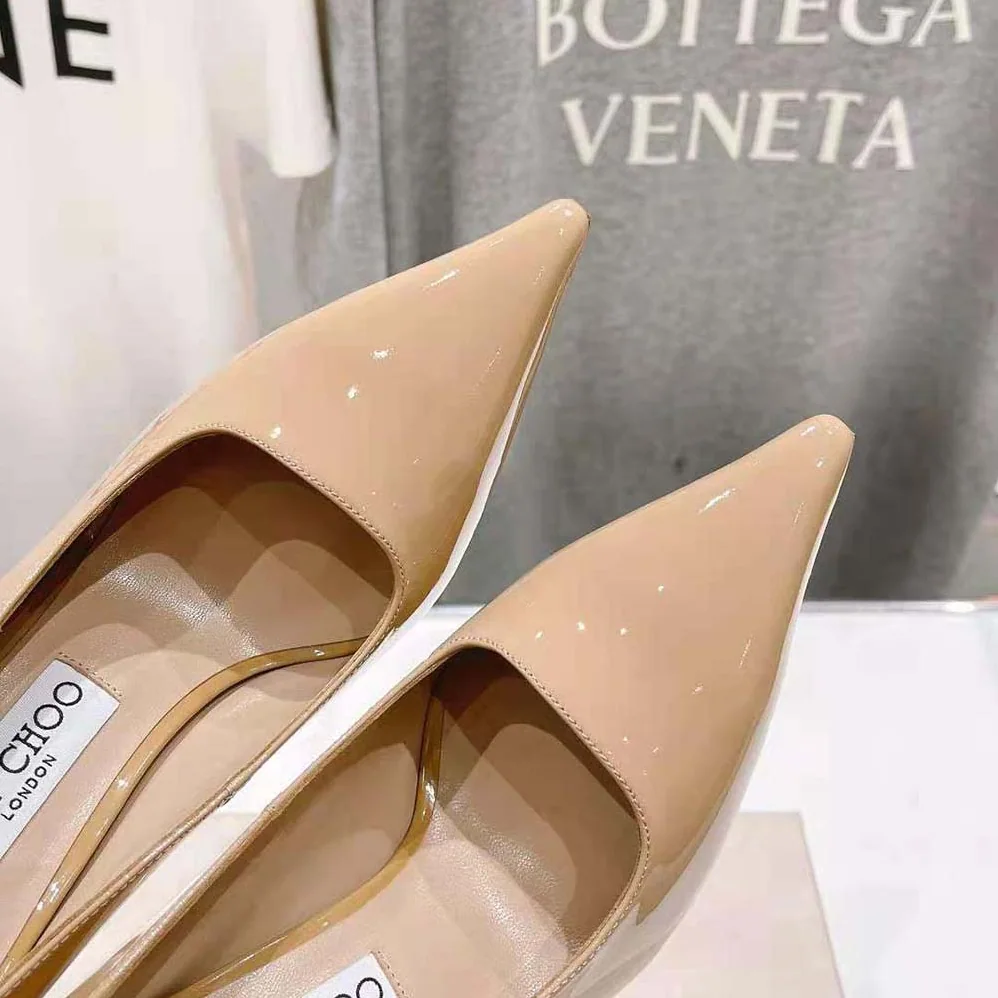 Jimmy Choo Ixia 95 Biscuit Patent Leather Pumps-IXIA95PAT for Women Jimmy Choo Ixia 95 Biscuit Patent Leather Pumps-IXIA95PAT for Women