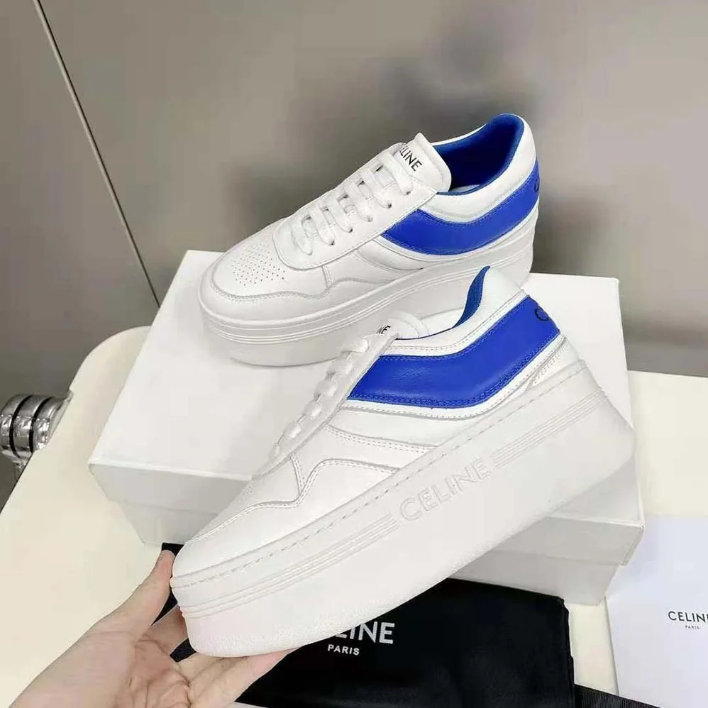 Celine Block Sneakers with Wedge in Calfskin for Women