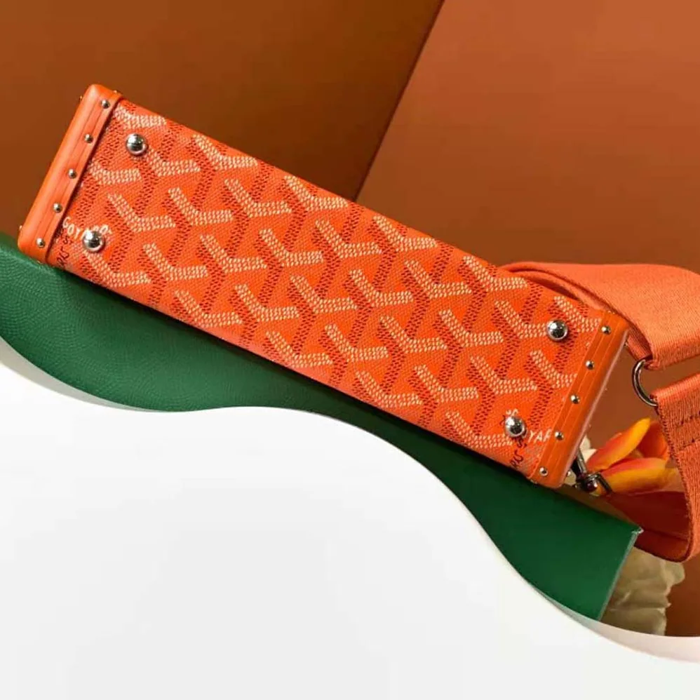 Goyard Cassette Trunk Bag in Goyardine Canvas & Clamecy Cowhide for Women in Orange