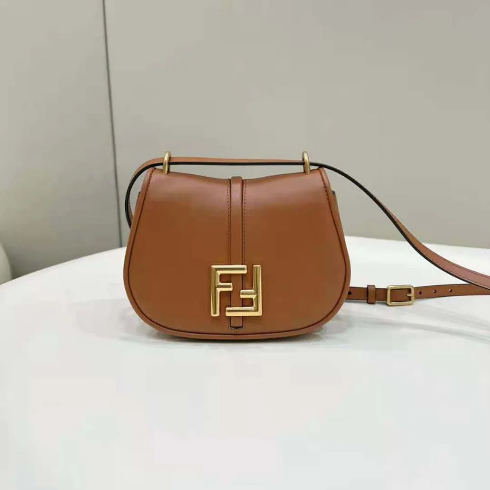 Fendi C'mon Mini Brown Leather Bag for Women Fendi C'mon Mini Brown Leather Bag for Women