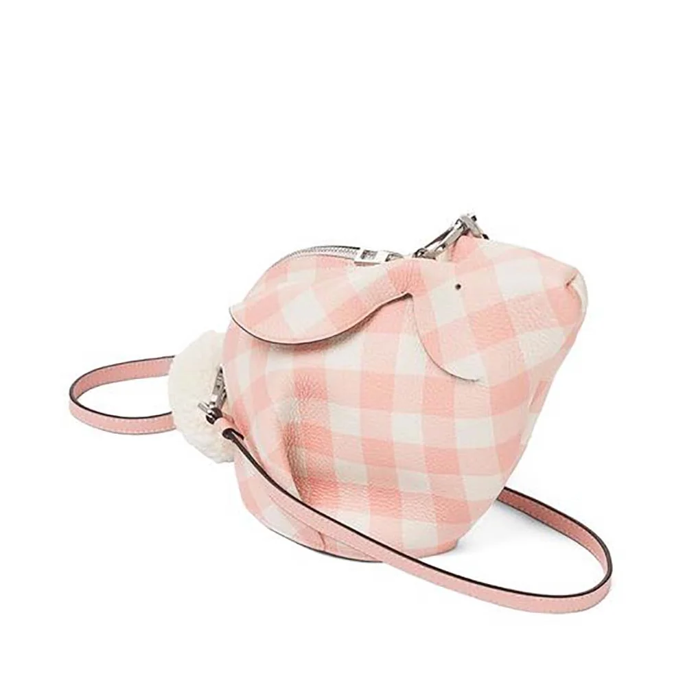 Loewe Bunny Gingham Mini Bag Salmon in Calfskin for Women Loewe Bunny Gingham Mini Bag Salmon in Calfskin for Women