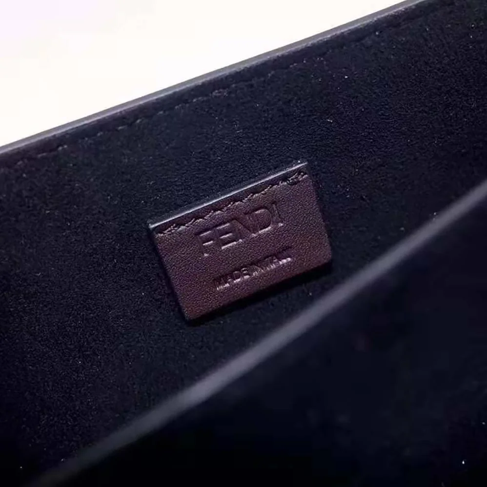 Fendi Kaligraphy Black Leather Bag for Women