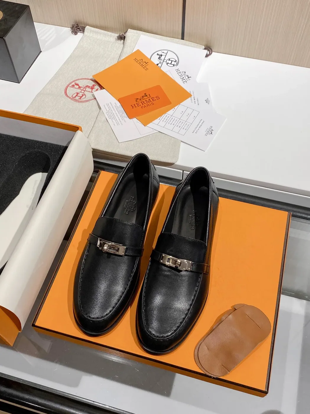 Hermes Destin Loafers Black