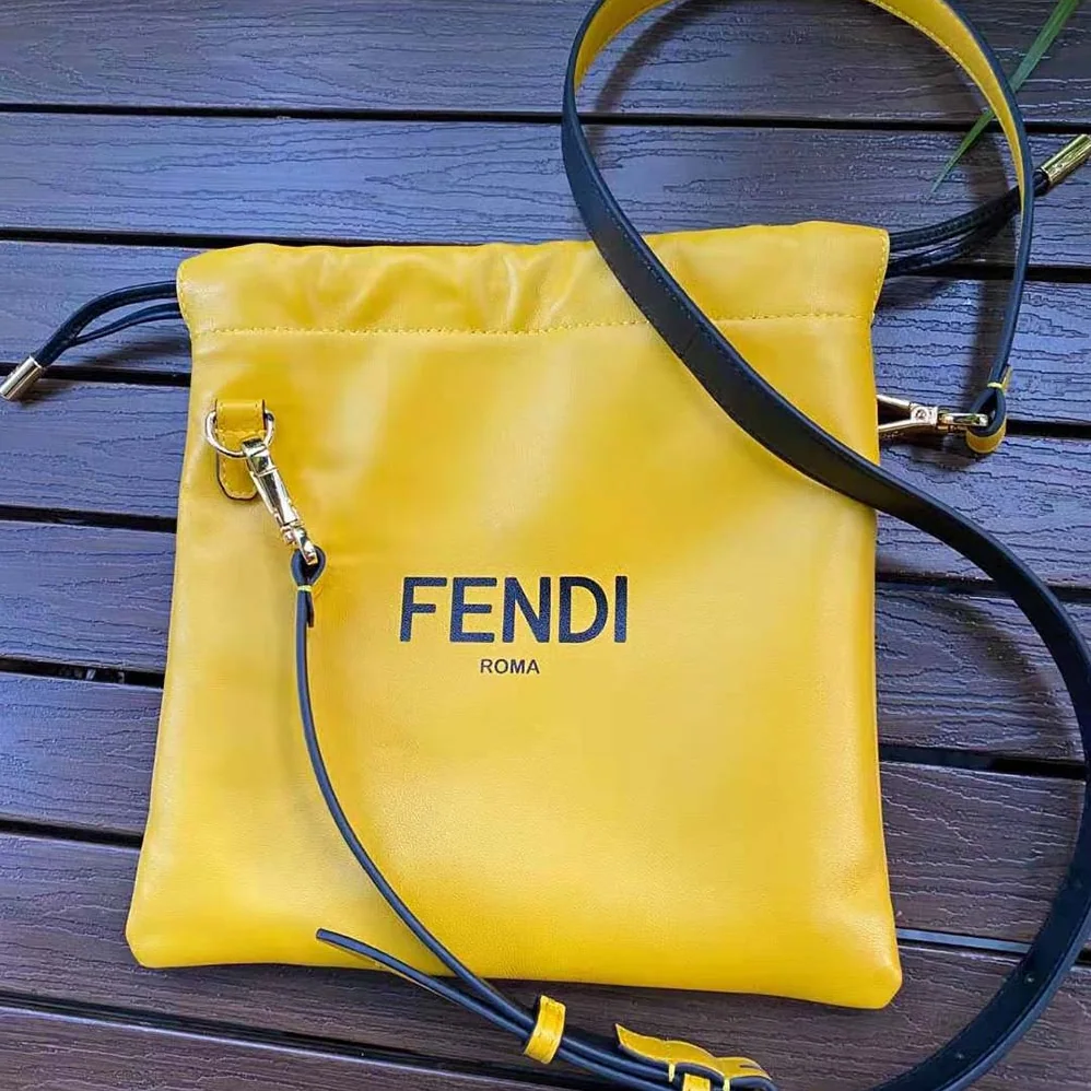 Fendi Fendi Pack Small Pouch Nappa Leather Bag for Men in Yellow