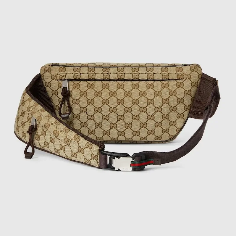 Gucci Small GG Belt Bag Beige And Dark Brown / Gucci Small GG Belt Bag Beige And Dark Brown /