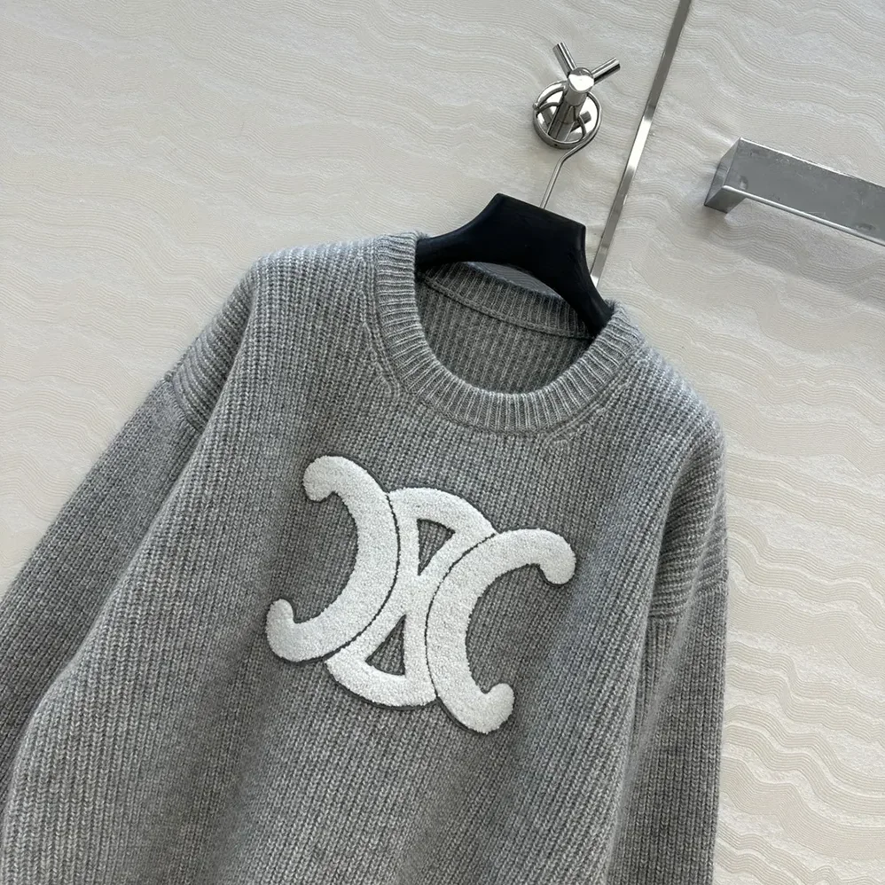 Celine Crew Neck Sweater In Ribbed Wool for Men