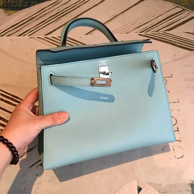 Hermes Kelly Light Yellow Silver Toned Hardware / Hermes Kelly Light Yellow Silver Toned Hardware /