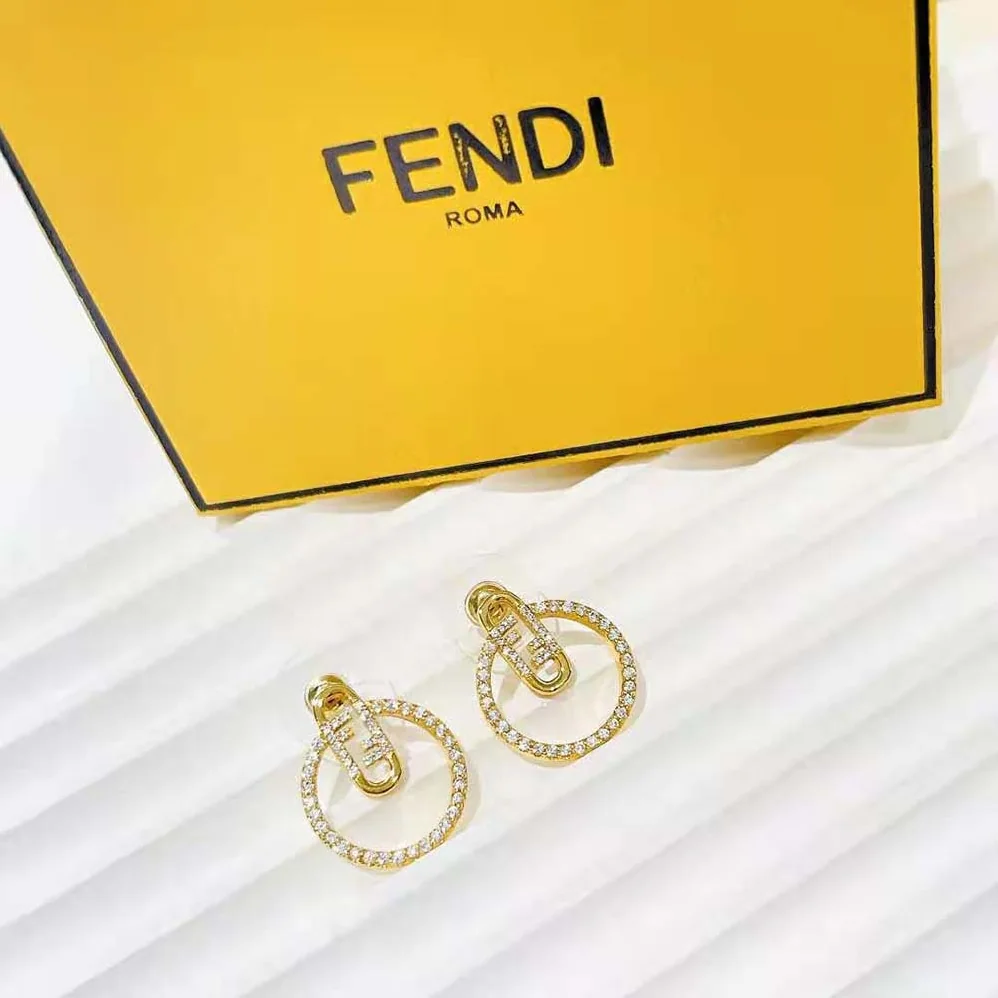 Fendi Hoop Earrings with Fendi O'Lock Motif for Women