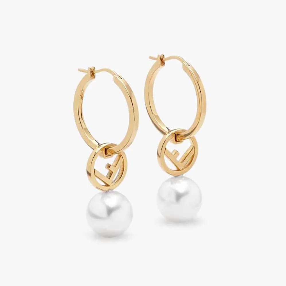 Fendi F Is Fendi Earrings Gold for Women in coloured