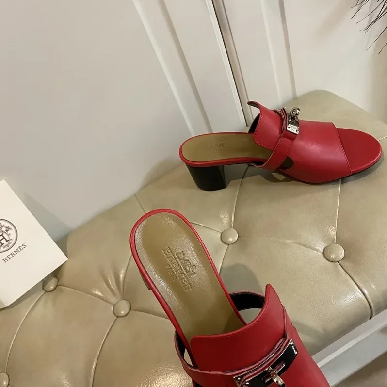 Hermes Candy Sandal Red , Shoes for Women