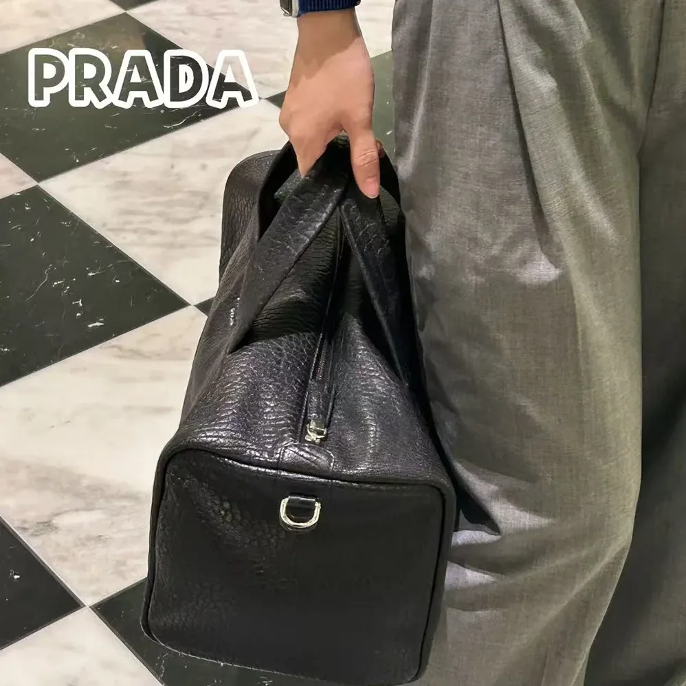 Prada Nappa Leather Duffle Bag for Unisex in Black