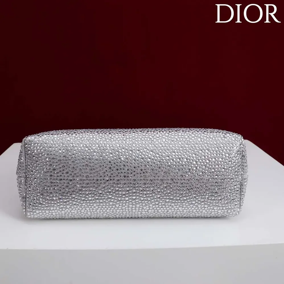 Dior Small Dior Bow Bag Silver for Women in Tone Goatskin and Strass Dior Small Dior Bow Bag Silver for Women in Tone Goatskin and Strass