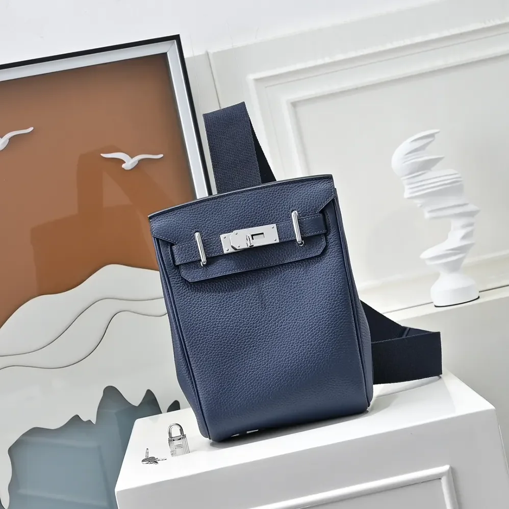 Hermes Hac A Dos PM Backpack for Unisex in Navy