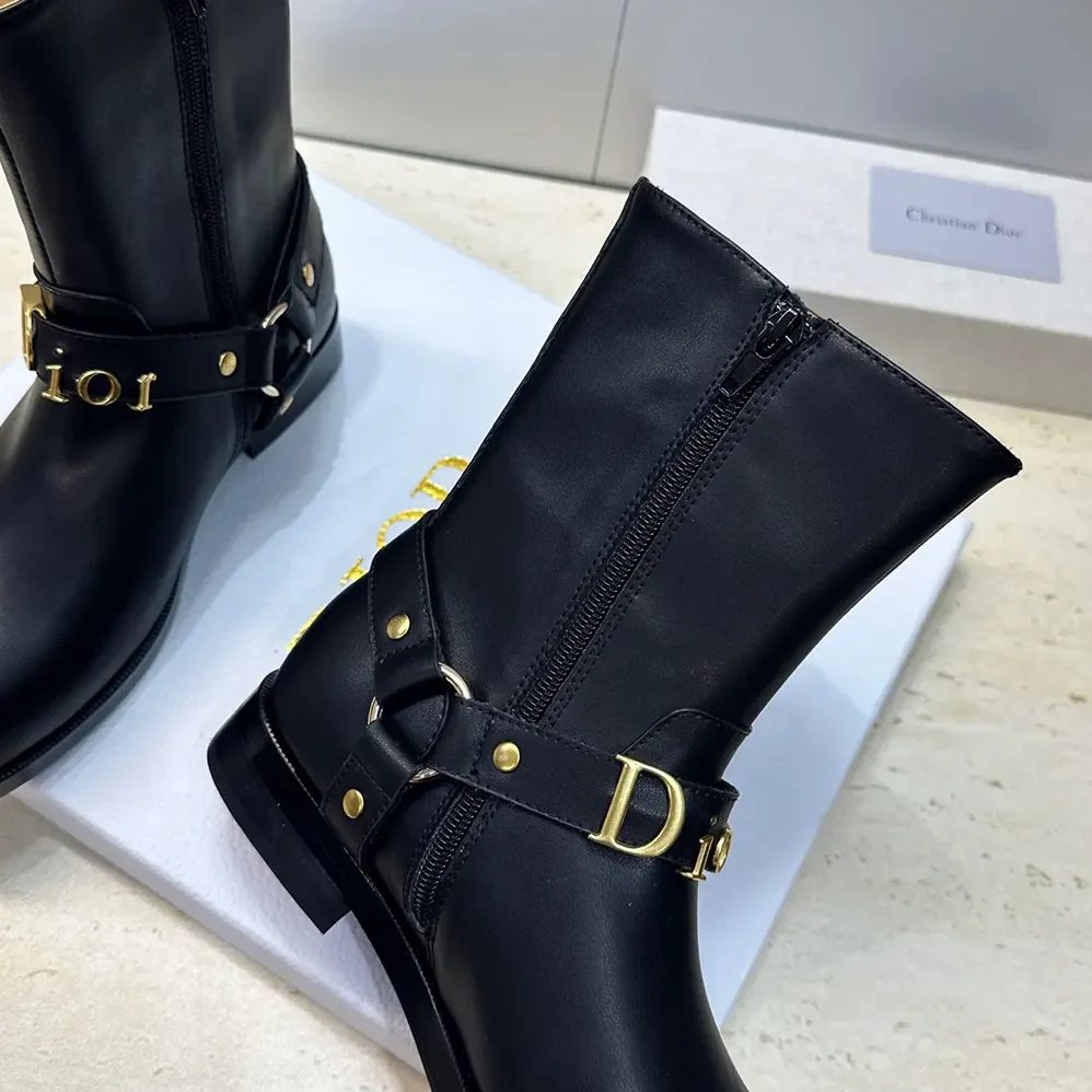 Dior Bolt Ankle Boot Black Calfskin for Women Dior Bolt Ankle Boot Black Calfskin for Women