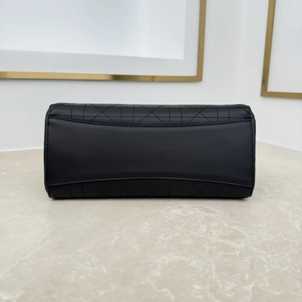 Dior Small Dior Promenade Shopping Bag Black Flat Cannage Calfskin for Women Dior Small Dior Promenade Shopping Bag Black Flat Cannage Calfskin for Women